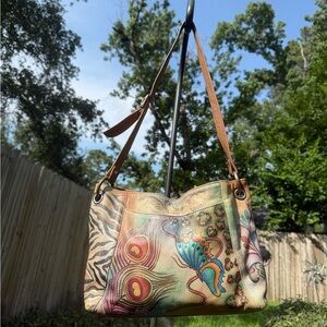 ▶️ Anuschka ◀️ Leather Butterfly Shoulder Bag